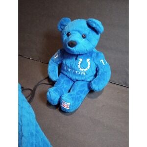 VTG RARE Diamond Collection Manning Indianapolis Colt Football Plush Bear Beanie